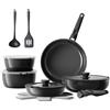 Redchef Set di pentole da 16 pezzi con manici rimovibili antiaderente in ceramica