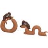 2x statuette di cane bassotto, simpatiche decorazioni per monitor di