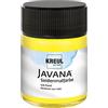 KREUL 8101 - Vernice per seta Javana in barattolo da 50 ml, gialla, vernice a base d'acqua altamente pigmentata e brillante, dal carattere liquido e scorrevole, penetra in profondità nelle fibre