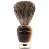Edwin Jagger 81SB582AMZ Pennello Da Barba Esfoliante Classico In Puro Tasso Con Supporto Per Crema Da Barba O Sapone Da Barba Per Uomo E Donna (Corno)
