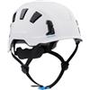 Irudek OREKA II Vent - Casco di sicurezza ventilato per lavori in altezza, ABS ultra leggero, sottogola regolabile, slot universali 30 mm, chip NFC, EN 397/EN 12492