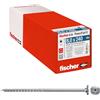 Fischer Viti per Legno e Costruzioni PowerFast FPF II STP 8,0x240, Filettatura Parziale, Testa Svasata Flangiata per Installazione a Scomparsa o a Filo Superficie, Impronta Torx, 50 Pz, 566363