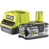 RYOBI RC18120-150 Kit con Caricabatterie e 1 Batteria da5.0Ah al Litio 18V ONE con 4