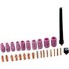 28 pezzi SET COLLET COLLET COLLET ALLUMINIO SET SOSTITUZIONE STURDA STURDA TIG