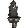 Relaxdays Fontana XL Antica a Parete con Rubinetto Lavabo per Giardino in Lega di