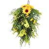 Ghirlanda sospesa floreale con giacinto di girasole artificiale, lunga 20