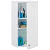 Relaxdays Pensile Bagno Armadietto Mobiletto Design a Lamella 2 Ripiani Legno MDF HLP 60 x