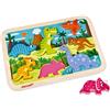 Janod - Chunky Puzzle - Puzzle Spesso Degli 7 Pezzi "Dinosauri", in Leg kO4y