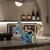 Portabottiglie da vino, espositore per bottiglie, statua per mobiletto da