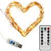 Clauss Clauss10002 - Mini catena luminosa a LED con porta USB e telecomando B0H0