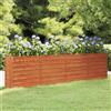 vidaXL Letto Rialzato da Giardino Ruggine 320x40x77 cm Acciaio Corten