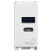 Vimar 14292.AC.15 Plana Alimentatore USB 15 W 3 A 5 V per dispositivi elett A79j