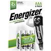 Energizer Universal AAA Batterie Ricaricabili Ministilo NiMH 500 mAh 4 Pezzi