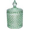 Subitodisponibile Potiche portaconfetti in vetro diamantato VERDE 8.5x13.5 cm BOMBONIERA 1EFP