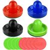 4 pulsanti da air hockey e dischi da 8 pezzi Dischi da air hockey da 2,5