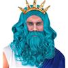 W WIDMANN MILANO Party Fashion - Parrucca Poseidon con barba e baffi, accessorio per costumi di carnevale e feste a tema