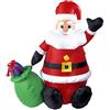 W WIDMANN MILANO Party Fashion Babbo Natale con Sacco Gonfiabile Luminoso, con Ventola 122 cm