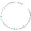 AMEN Regalo Nascita Battesimo Bambino Bracciale Amen Angeli Argento Celeste BRAB