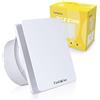 FanGoFast Aspiratore Bagno 100mm Ventola Aspirazione Bagno con Valvola Antiritorno per