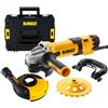 DEWALT DWE4257KT KIT SMERIGIATRICE LEVIGATRICE PER CEMENTO 125mm CUFFIA + TAZZA