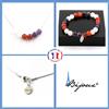 A Bijoux Pietre E Minerali. Set Bracciale Collana Perle Amatista + Agata Striata +