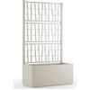 Stefanplast FIORIERE FIORIERA SEPARE CON SPALLIERA 80X36X140H BIANCO GESSO GIARDINO 2026