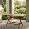 Galileo Tavolo da Giardino Pieghevole Rettangolare Legno 140x80x74 cm Legno Bali Galileo