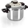 Barazzoni Acciaio Pentola a Pressione Dual System Facile Capacità 6 lt ø 22cm Inox 18/10