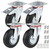 IQWTU Ruote per Carichi Pesanti da 125 mm con Freno 4 Rotelle per Mobile Rotelle