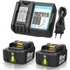 XNJTG 2 Batteria 18V 5,5Ah con DC18RC Caricabatteria per Makita BL1850 BL1850B BL1860