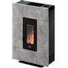 Cadel Stufa a Pellet Ventilata 6,9 kW 12Kg 197 m3 Pietra Serpetino Grace 7 Up T2 Cadel