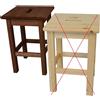 MADE IN ITALY SGABELLO SGABELLINO LEGNO SCURO NOCE SEDIA SEDUTA POGGIAPIEDI 30x30x43H 2024 2