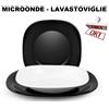 LUMINARC SET PIATTI 36 PEZZI CARINE BIANCO NERO QUADRATO VETRO TEMPERATO 12 2022