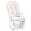 SM POLTRONA SEDIA A DONDOLO OSCILLANTE DOUGLAS LEGNO AVORIO MASSELLO CUSC. BEIGE