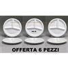 PROFESSIONALE 6 PEZZI PIATTO TRIS D 26 CM ANTIPASTIERA 3 SCOMPARTI ANTIPASTO PORCELLANA 8 2023