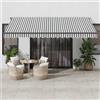 vidaXL Tenda Retrattile Automatica LED Antracite e Bianco 450x300 cm