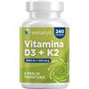 WESALYS Vitamina D3 K2 240 Capsule (8 Mesi) Vitamin D3 2000 UI 100 µg Vitamina K