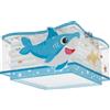 Dalber Lampada da soffitto plafoniera per bambini Little Shark Squalo animali