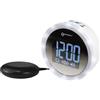 Geemarc Sveglia con Potente Allarme da 95dB, Flash Luminoso e Cuscino Vibrante - WAKE 'N' SHAKE Star di Geemarc Sveglia i Dormiglioni Pesanti, gli Ipoacusici e i non Udenti - Porta di Ricarica USB