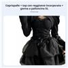 Abito Gotico in Pizzo Spalline Regolabili Abito a Canotta con Gonna in Tulle