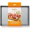 DECORA Teglia stampo CROSTATA con foro mobile - 32 x 22cm - in ACCIAIO antiaderente