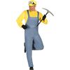 FIESTAS GUIRCA Costume da Minatore di Color Giallo per Uomo - Costumi Divertenti Uomo Taglia S 46-48