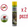 Papillon 2 x Insetticida Spray Anti Vespe Calabroni JET KILL Vespai Nidi 750 ML Tafani