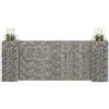 vidaXL Gabbione Fioriera ad "H" in Filo di Acciaio 260x40x100 cm