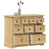 vidaXL Cassettiera Corona 103x46x83 cm in Legno Massello di Pino