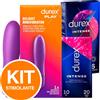 Durex Kit Intense 6 preservativi HC + Orgasmic Gel + Delight Mini Stimolatore