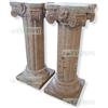 FratelliVagnoni 2 Colonne Colonna Corinzio Vero Marmo Travertino Scolpito Tavolo statua busto