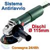 Metabo Smerigliatrice Angolare 115mm Elettrica METABO 750W Flex Mola con Antiriavvio