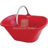 UTENSILERIA 10PZ CESTA RACCOLTA OVALE MANICO FISSO STEFANPLAST PPL ACCIAIO ROSSO LT 25: