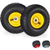 Relaxdays 2X Ruote per Carrello 4.1/3.5-4, Gomme di Scorta Carriola, ASSE 1 NVHq